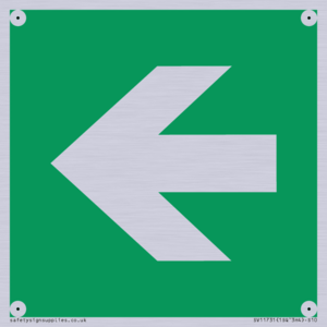 E913 Safe condition: Left arrow (90 deg supplimentary)